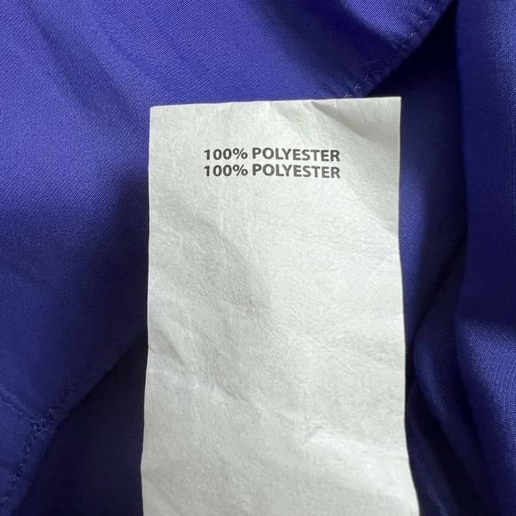 Ramy Brook Women Electric Blue Satin V-neck Sleeveless Blouse Top Size S/P - Picture 8 of 10